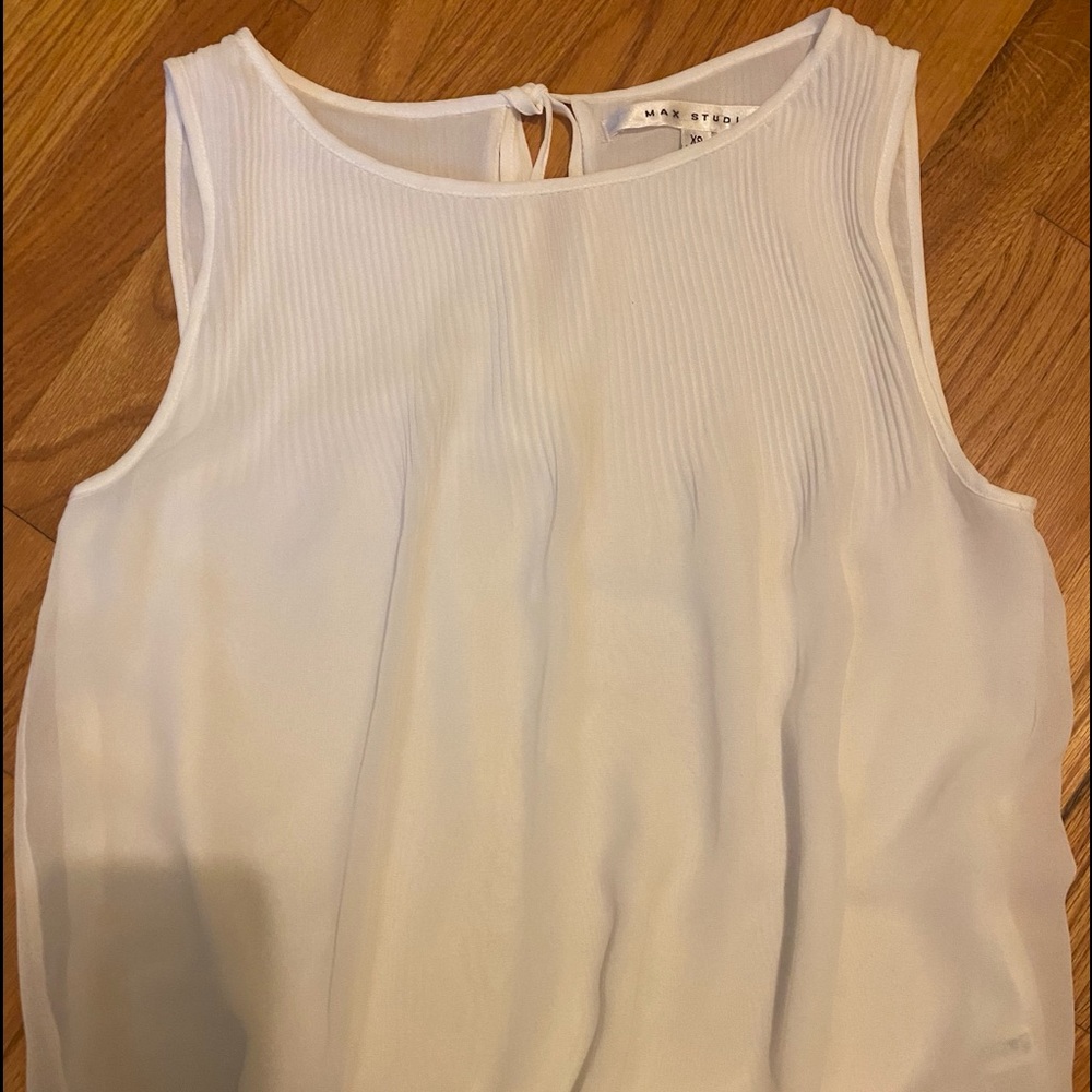 Max Studio Sleeveless Top White